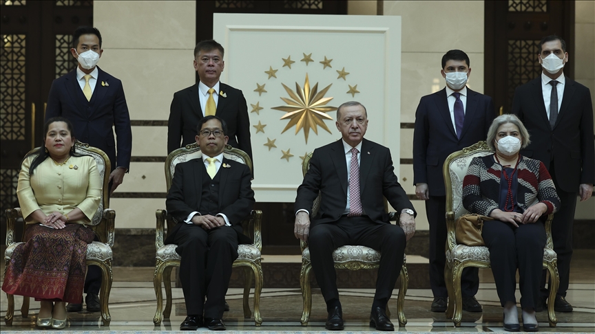  سفیر جدید تایلند استوارنامه خود را تقدیم رئیس‌جمهور ترکیه کرد