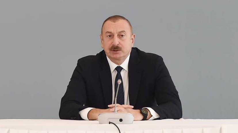  علی‌اف: در جنگ قره‌باغ از طریق ایران، قزاقستان و ترکمنستان تسلیحات به ارمنستان منتقل شد