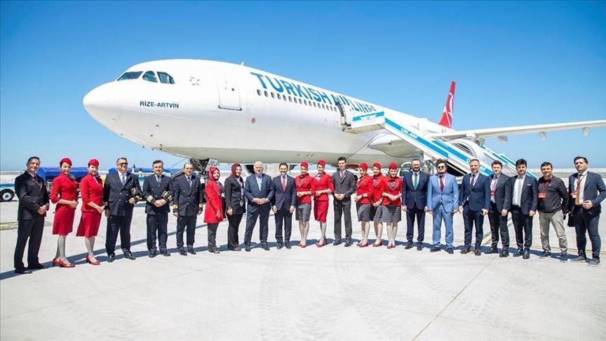  پروازها از فرودگاه دریایی ریزه-آرتوین ترکیه آغاز شد