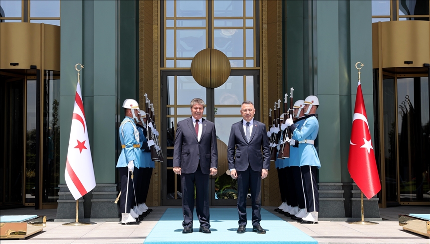  دیدار معاون رئيس‌جمهور ترکیه و نخست‌وزیر جمهوری ترک قبرس شمالی 