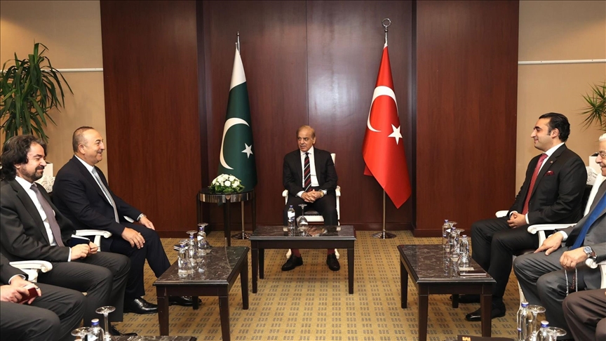  دیدار وزیر امور خارجه ترکیه با نخست‌وزیر پاکستان در آنکارا