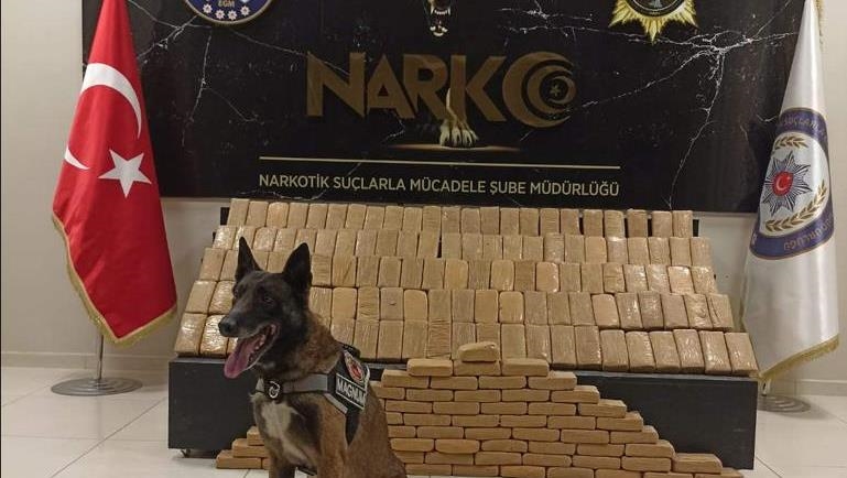  کشف بیش از 95 کیلوگرم هروئین توسط سگ موادیاب در وان ترکیه