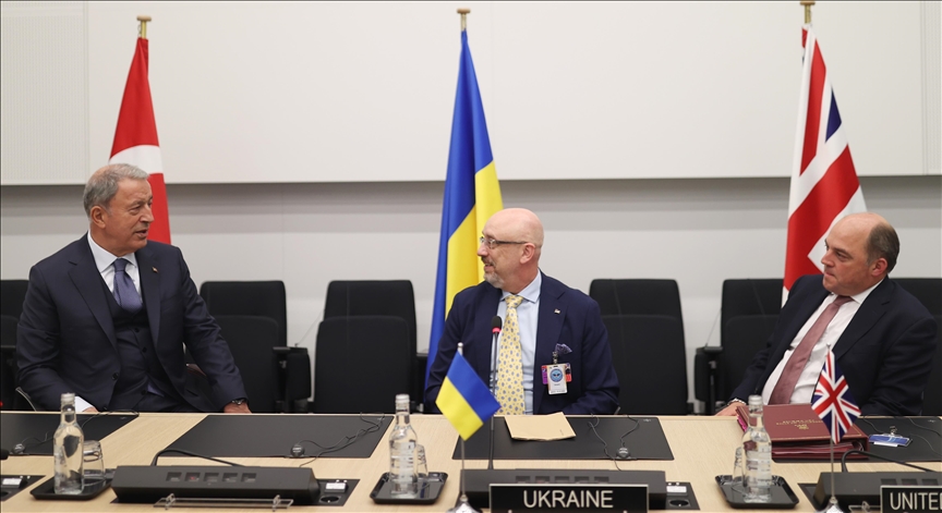  دیدار وزرای دفاع ترکیه، انگلیس و اوکراین در بروکسل