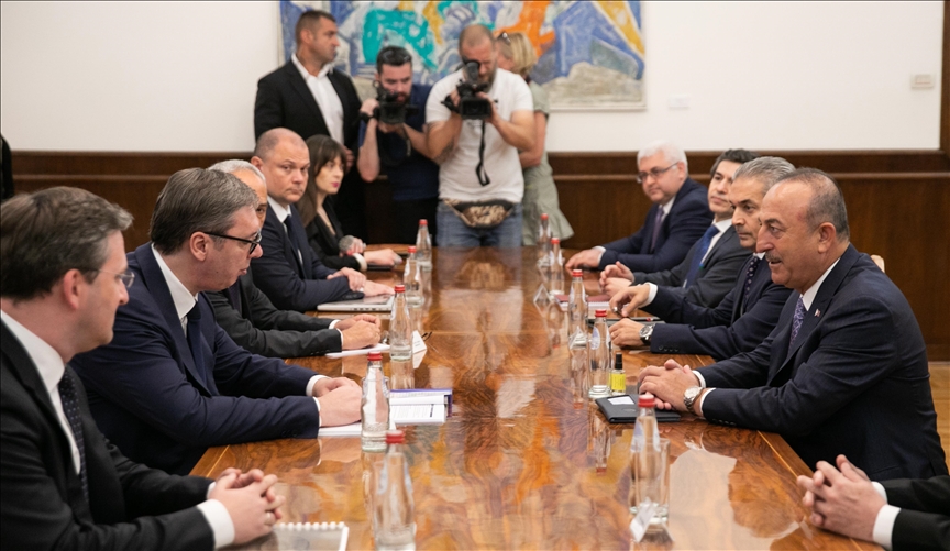  دیدار چاووش‌اوغلو با رئیس جمهور صربستان در بلگراد