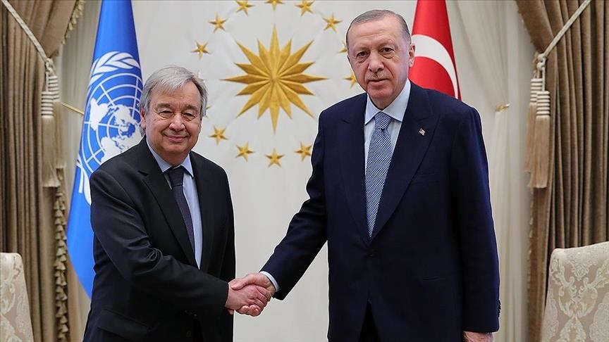  اردوغان و گوترش درباره صادرات غلات اوکراین از دریای سیاه رایزنی کردند