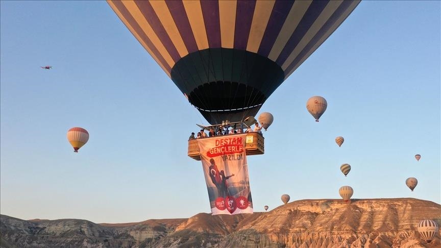  پرواز بالون‌ها بر فراز کاپادوکیا به مناسبت 15 جولای