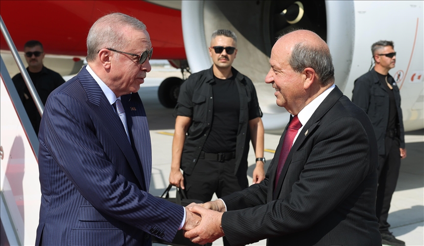  اردوغان وارد جمهوری تُرک قبرس شمالی شد