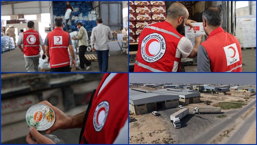  کمک‌های هلال احمر ترکیه برای غیرنظامیان استان سویدای سوریه 