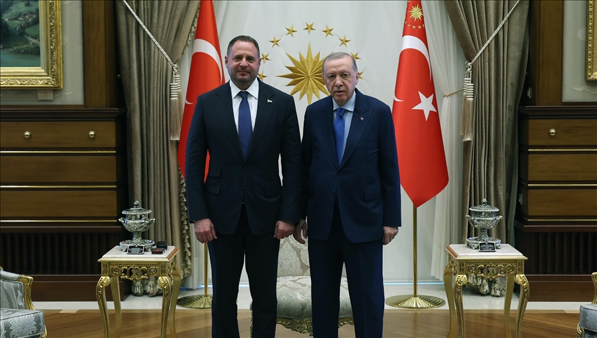  دیدار اردوغان با رئیس دفتر رئیس‌جمهور اوکراین در آنکارا