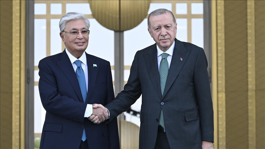  استقبال رسمی اردوغان از توکایف در آنکارا