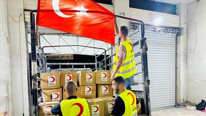  هلال احمر ترکیه در کرانه باختری صدها بسته غذایی توزیع کرد