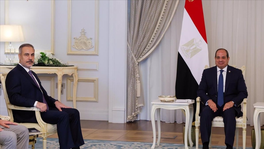 دیدار هاکان فیدان و عبدالفتاح السیسی در قاهره