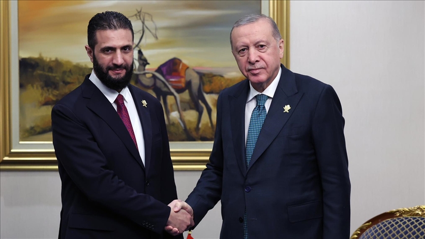  دیدار اردوغان و الشرع در دوحه
