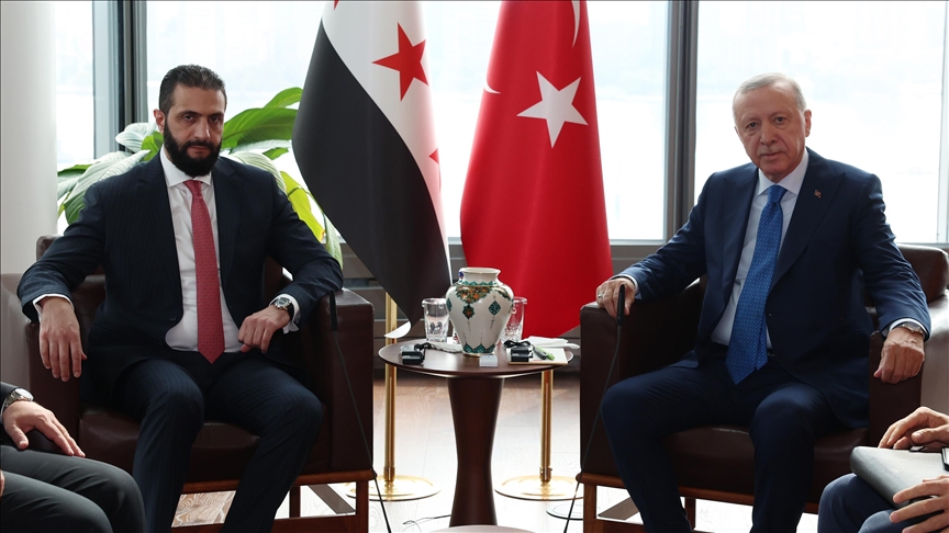  دیدار اردوغان و الشرع در نیویورک