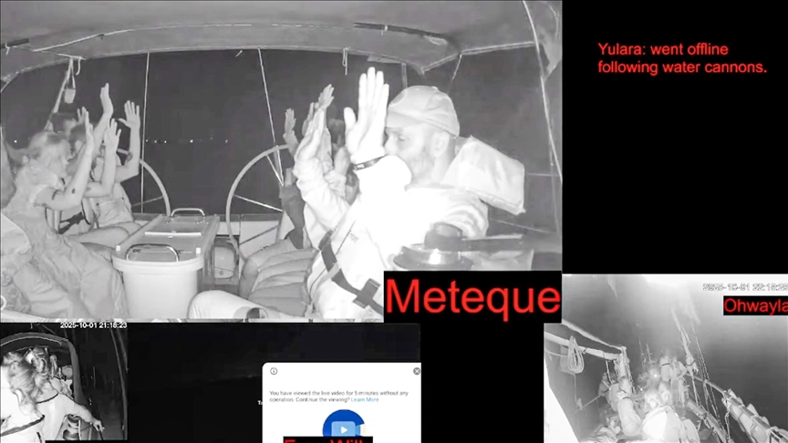  ارتش اسرائیل 25 فعال ترک را از ناوگان جهانی صمود بازداشت کرد