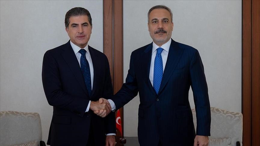  دیدار وزیر امور خارجه ترکیه با رئیس اقلیم کرد عراق در آنکارا