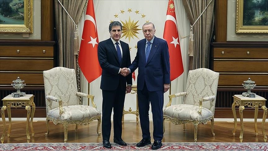  دیدار رئیس‌جمهور اردوغان و نچیروان بارزانی در آنکارا