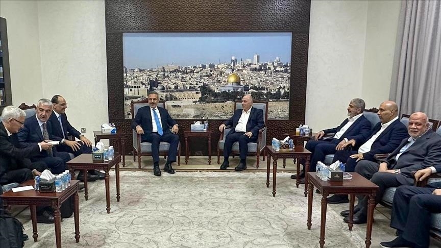  دیدار فیدان و کالین با هیئت حماس در دوحه 