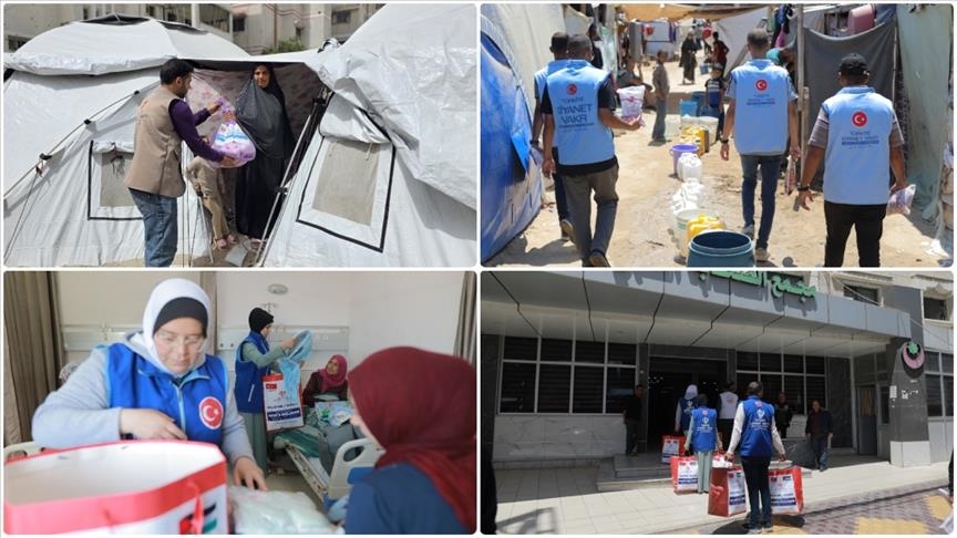  سازمان امور دینی ترکیه بین 8.7 میلیون نفر در غزه کمک‌های بشردوستانه توزیع کرد