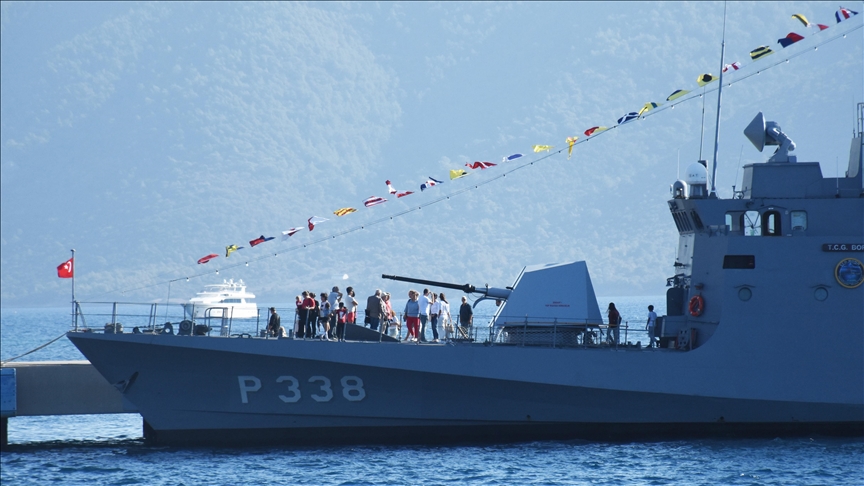  بازدید عمومی از کشتی‌های جنگی نیروی دریایی ترکیه در استان موغلا