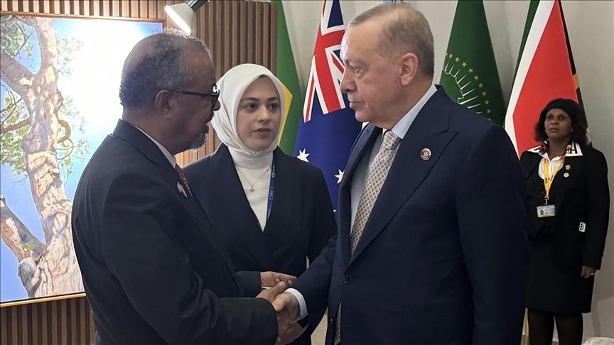  دیدار اردوغان و مدیرکل سازمان جهانی بهداشت در ژوهانسبورگ