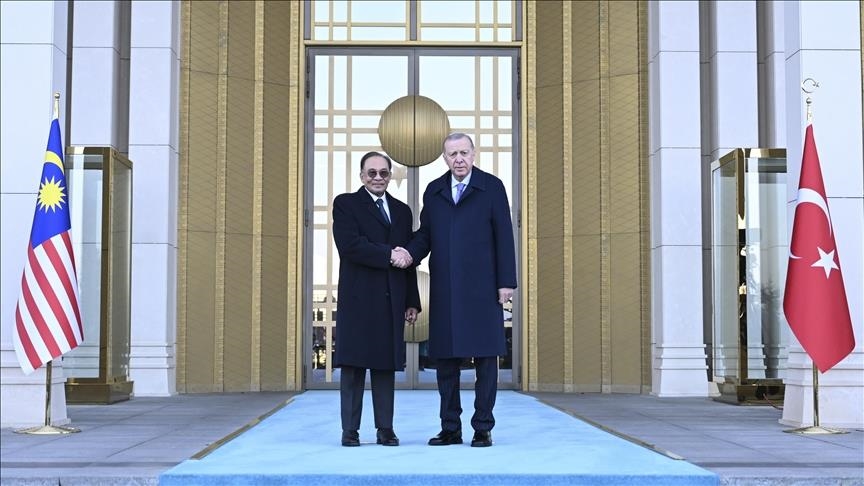  استقبال رسمی اردوغان از نخست‌وزیر مالزی در آنکارا