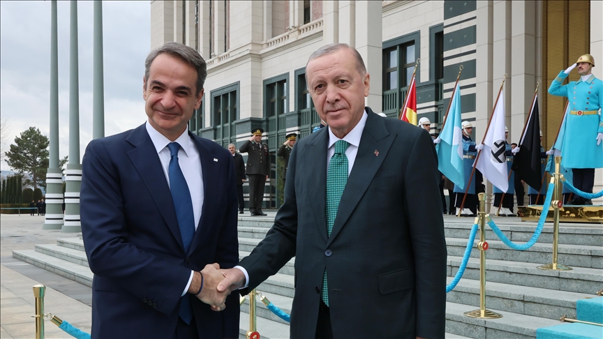  رئيس‌جمهور اردوغان، نخست‌وزیر یونان را به حضور پذیرفت