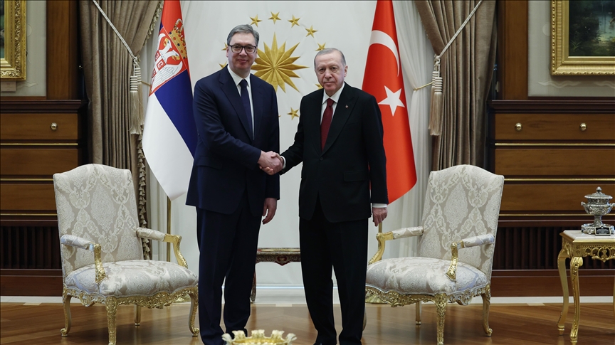  دیدار اردوغان با رئیس‌جمهور صربستان در آنکارا