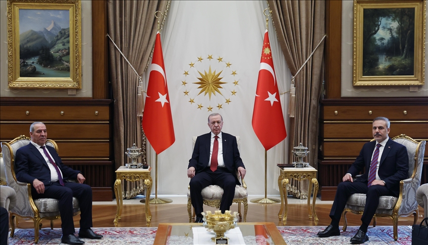  دیدار اردوغان با معاون رئیس دولت فلسطین در آنکارا